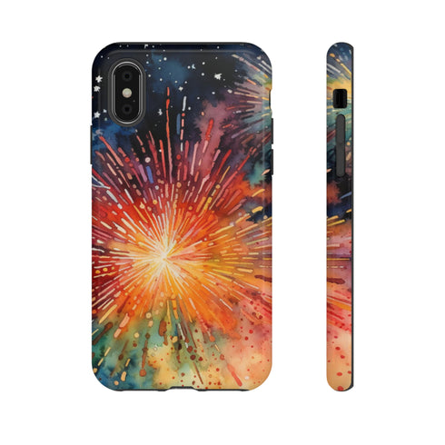 Summer Fireworks in Watercolor - Impact Resistant Phone Case